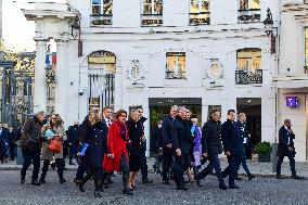 French New Government Arrives at The Elysee - Paris