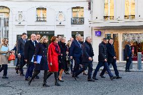 French New Government Arrives at The Elysee - Paris