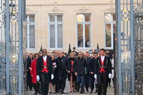 French New Government Arrives at The Elysee - Paris