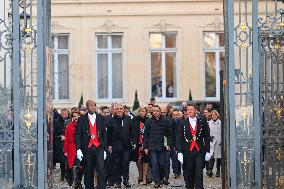 French New Government Arrives at The Elysee - Paris