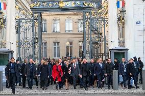 French New Government Arrives at The Elysee - Paris