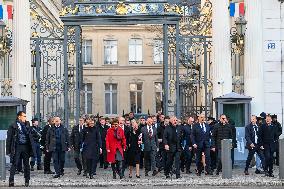 French New Government Arrives at The Elysee - Paris