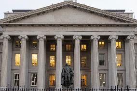 Treasury Building In Washington DC