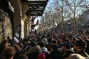 fnac liquidation at the Champs-Elysees in Paris FA