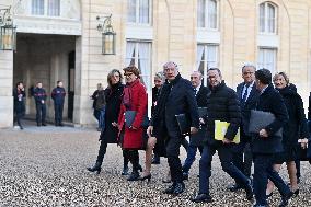 New French Government Arrives For First Council Of Ministers - Paris