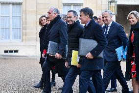 New French Government Arrives For First Council Of Ministers - Paris