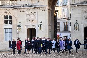 New French Government Arrives For First Council Of Ministers - Paris