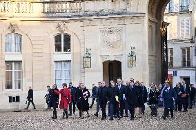 New French Government Arrives For First Council Of Ministers - Paris