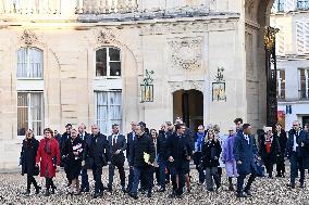 New French Government Arrives For First Council Of Ministers - Paris