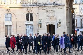 New French Government Arrives For First Council Of Ministers - Paris