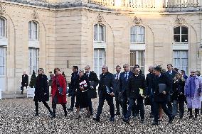 New French Government Arrives For First Council Of Ministers - Paris