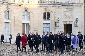 New French Government Arrives For First Council Of Ministers - Paris