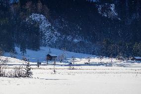 Bavarian Landscape Around Oberammergau