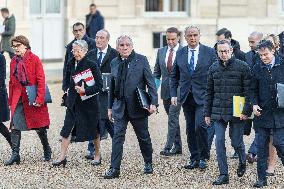 New Government arrives for the Weekly Cabinet Meeting - Paris AJ