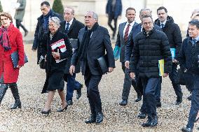 New Government arrives for the Weekly Cabinet Meeting - Paris AJ