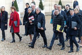 New Government arrives for the Weekly Cabinet Meeting - Paris AJ