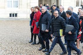 New Government arrives for the Weekly Cabinet Meeting - Paris AJ