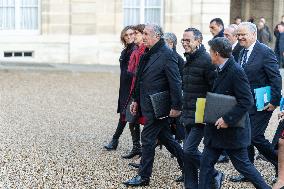 New Government arrives for the Weekly Cabinet Meeting - Paris AJ