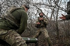 Mortar unit of Ukraines Khyzhak Patrol Police Special Unit