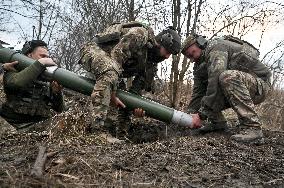 Mortar unit of Ukraines Khyzhak Patrol Police Special Unit