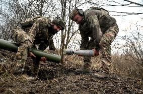 Mortar unit of Ukraines Khyzhak Patrol Police Special Unit