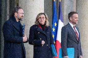 New Government leave the Weekly Cabinet Meeting - Paris AJ