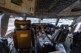 Flight Deck Of A Boeing 777