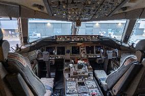 Flight Deck Of A Boeing 777