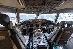 Flight Deck Of A Boeing 777