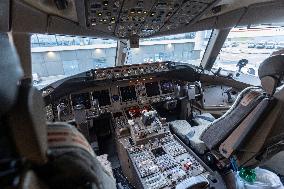 Flight Deck Of A Boeing 777