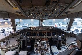 Flight Deck Of A Boeing 777