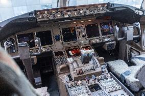 Flight Deck Of A Boeing 777