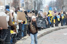 Dont Be Silent! Captivity Kills rally in Kyiv