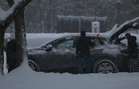 Snowfall In Linkoping