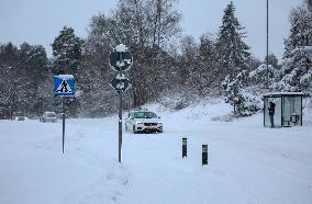 Snowfall In Linkoping