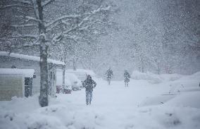 Snowfall In Linkoping