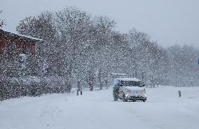 Snowfall In Linkoping