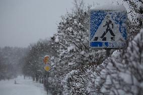 Snowfall In Linkoping