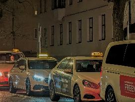 Taxi Queue At Night