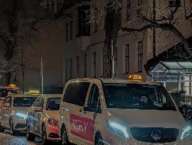 Taxi Queue At Night