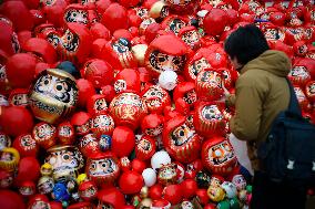 Saitama New Year Daruma Market - Japan