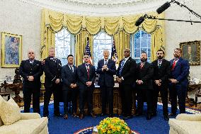 DC: President Biden Presents the Medal of Valor in the Oval Office