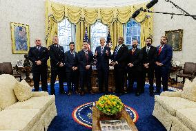 DC: President Biden Presents the Medal of Valor in the Oval Office