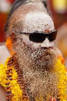 Sadhus Hindu Holy Men At Religious Procession - India