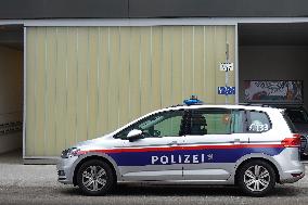 Parked Police Car In The Austrian City Of Linz