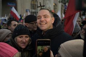 Farmers Demonstrate Against EU's Policies In Warsaw.