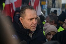 Farmers Demonstrate Against EU's Policies In Warsaw.