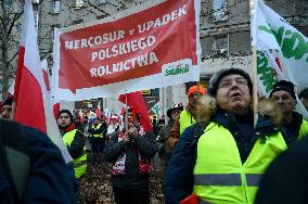 Farmers Demonstrate Against EU's Policies In Warsaw.