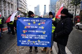 Farmers Demonstrate Against EU's Policies In Warsaw.