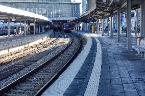 Train To Budapest At Munich Central Station